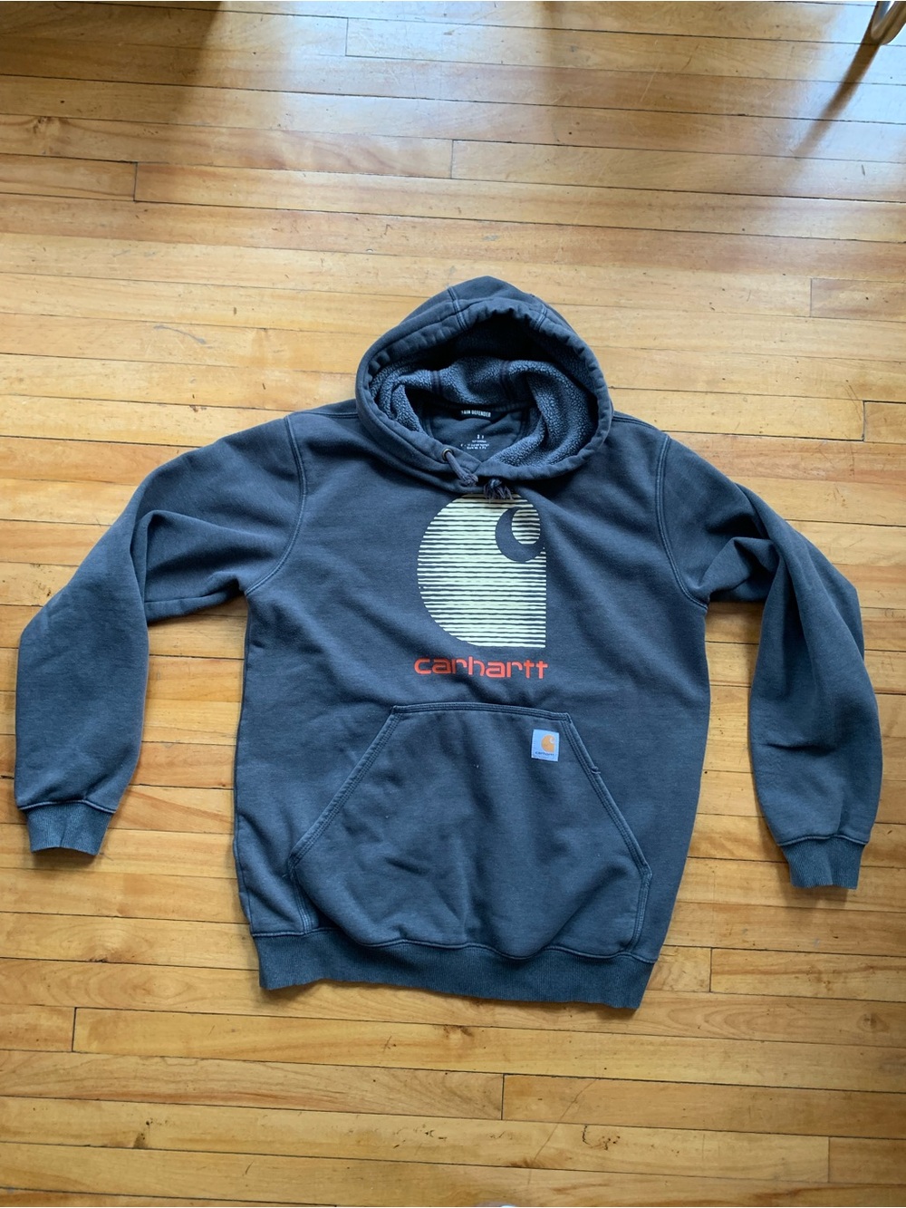Carhartt Men’s Charcoal Graphic Pullover Hoodie